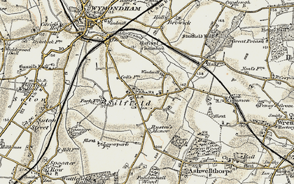 Old map of Silfield in 1901-1902