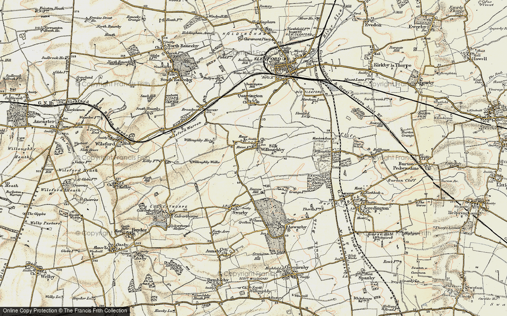 Old Map of Silk Willoughby, 1902-1903 in 1902-1903