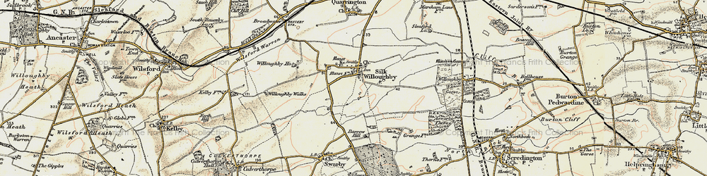 Old map of Silk Willoughby in 1902-1903