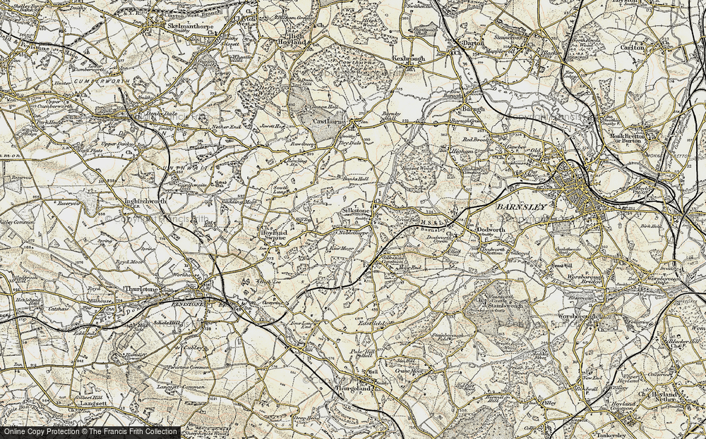 Old Map of Silkstone, 1903 in 1903