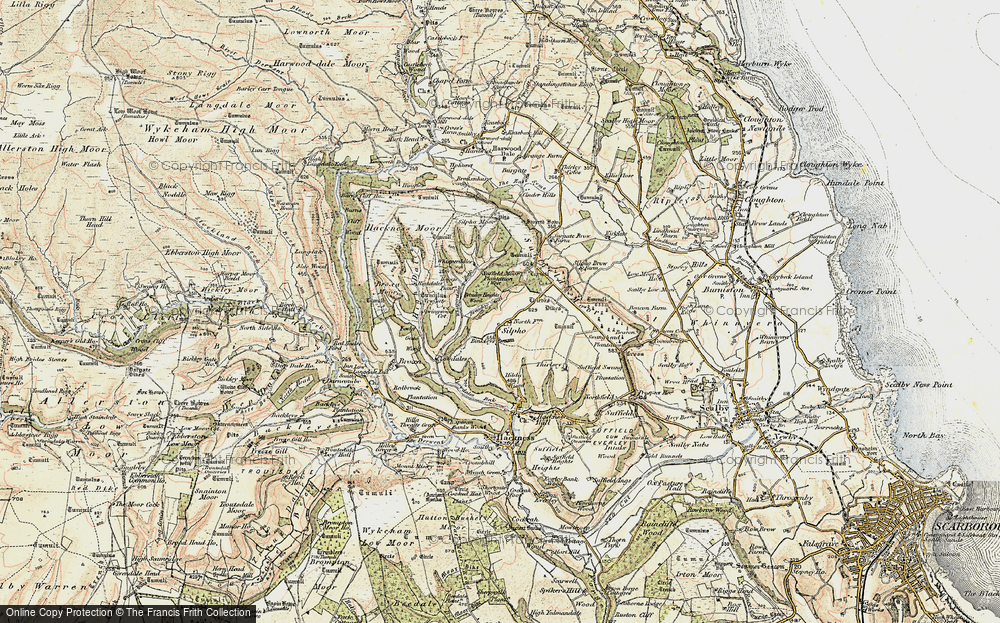 Old Map of Historic Map covering Langdale End in 1903-1904