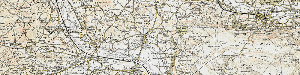 Old map of Silsden in 1903-1904