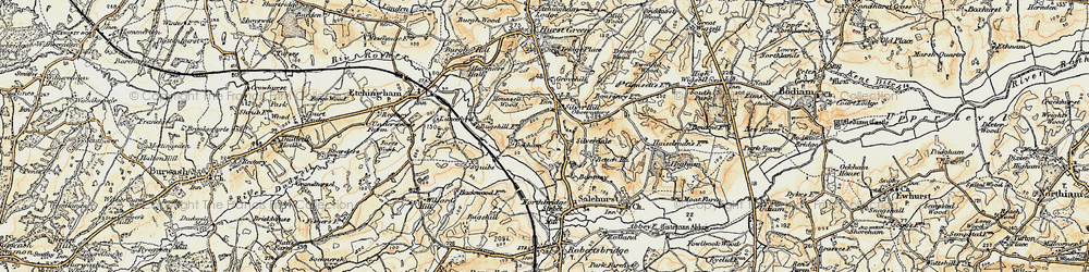 Old map of Bush Barn in 1898