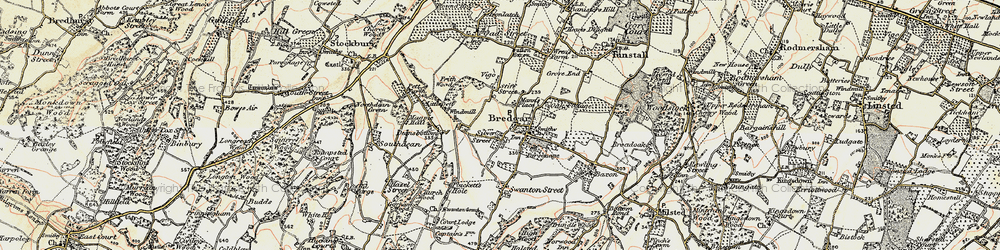 Old map of Silver Street in 1897-1898