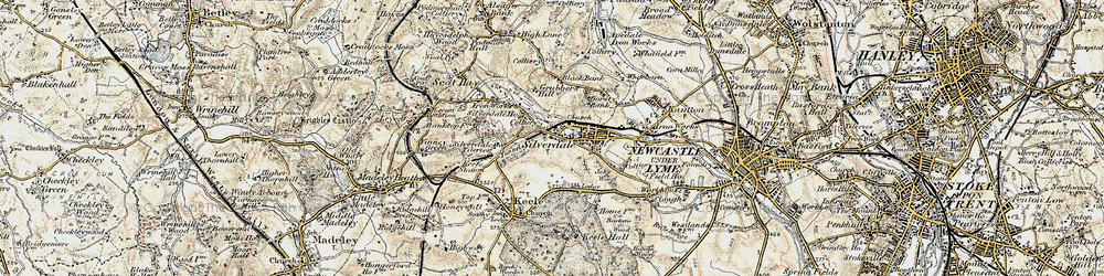 Old map of Black Bank in 1902