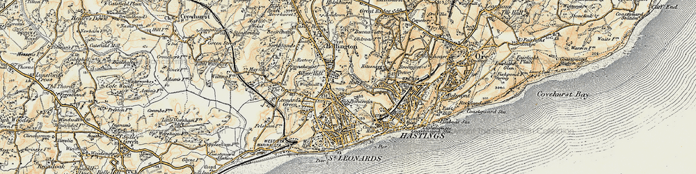 Old map of Silverhill in 1898