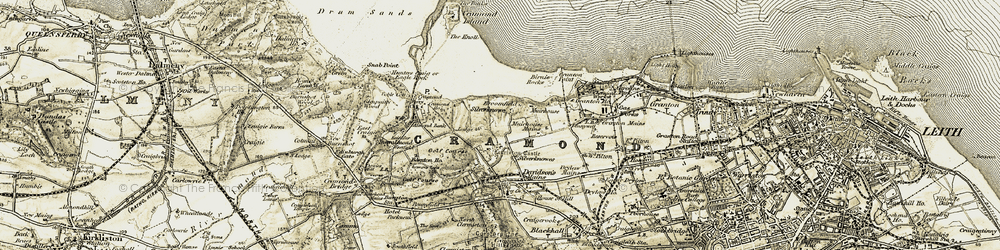 Old map of Silverknowes in 1903-1906