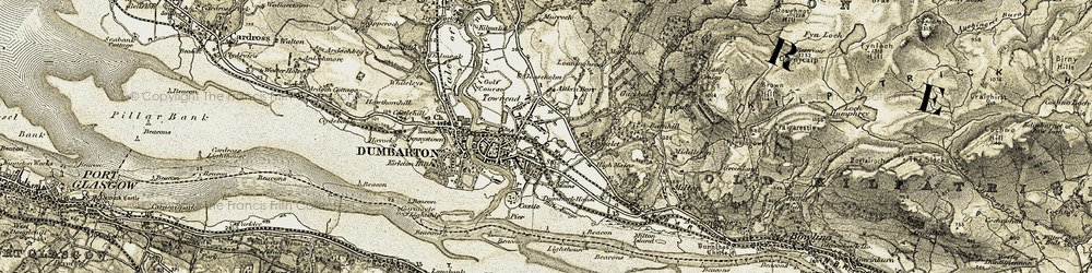 Old map of Silverton in 1905-1907