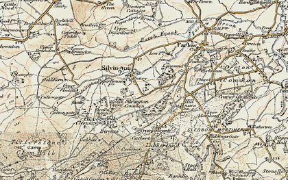 Old map of Batch Brook in 1901-1902