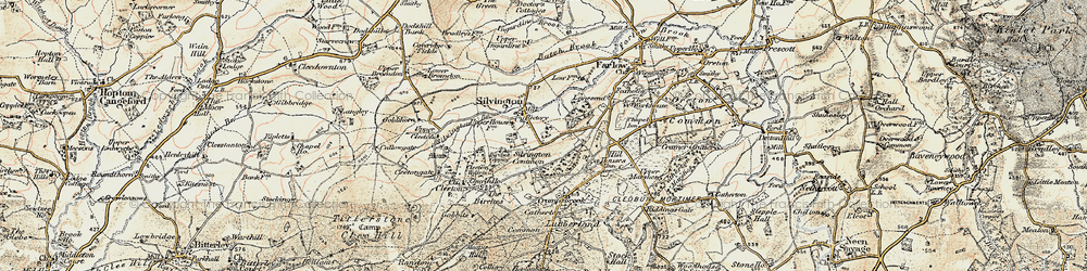 Old map of Batch Brook in 1901-1902