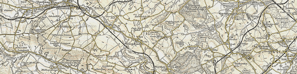 Old map of Sim Hill in 1903