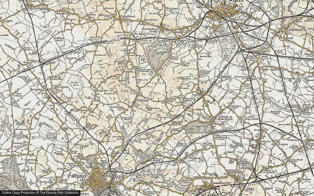 Old Map of Simm's Lane End, 1903 in 1903