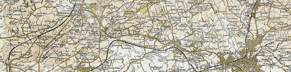 Old map of Simonstone in 1903-1904