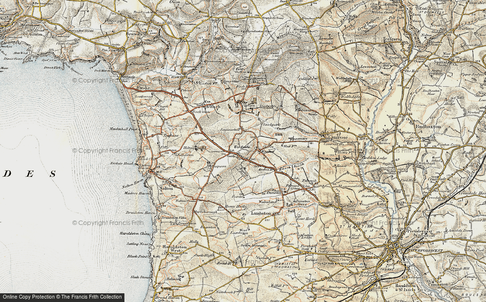 Old Map of Simpson Cross, 1901-1912 in 1901-1912