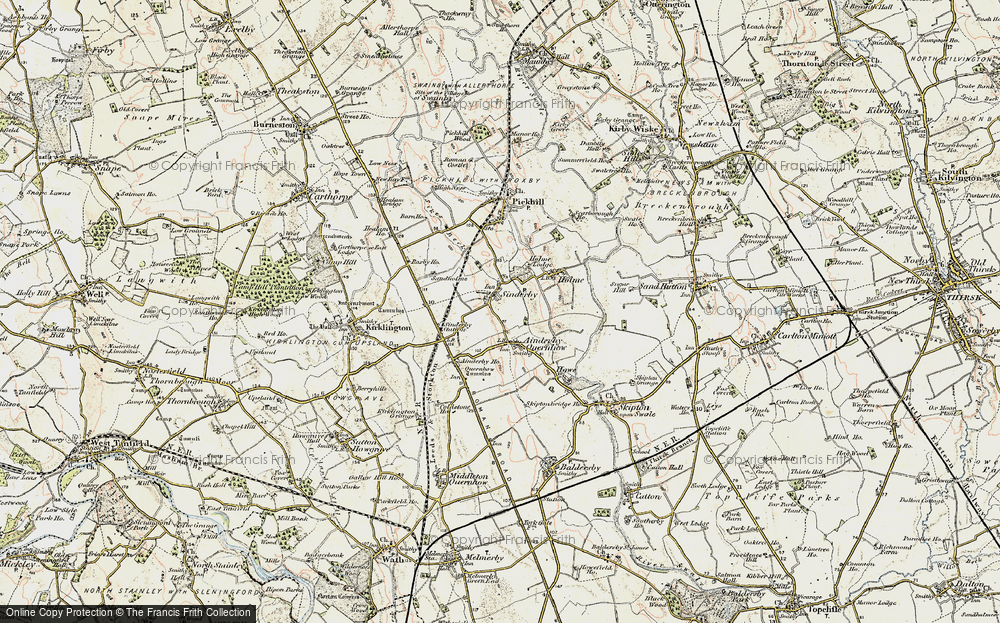 Old Map of Sinderby, 1903-1904 in 1903-1904