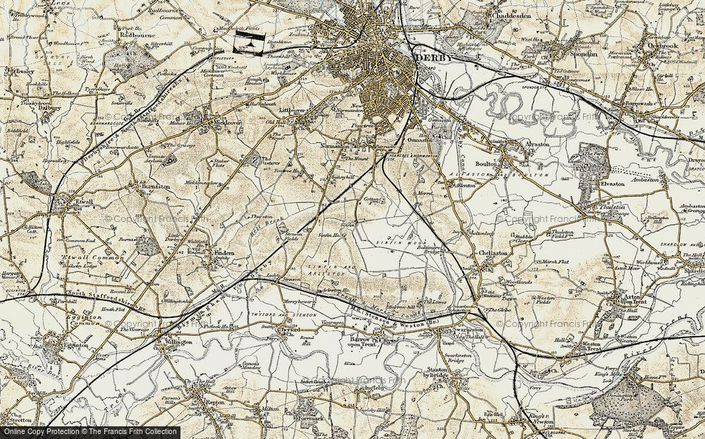 Old Map of Sinfin, 1902-1903 in 1902-1903
