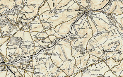 Old map of Single Hill in 1898-1899
