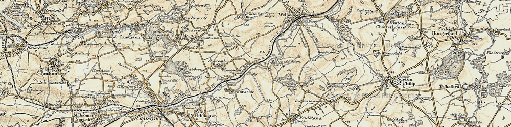 Old map of Single Hill in 1898-1899
