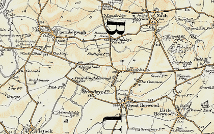 Old map of Singleborough in 1898