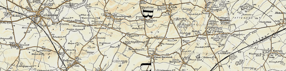 Old map of Singleborough in 1898