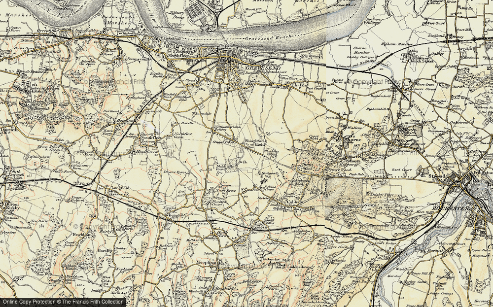 Old Map of Singlewell, 1897-1898 in 1897-1898