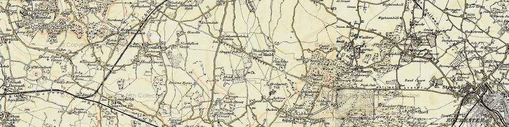 Old map of Singlewell in 1897-1898
