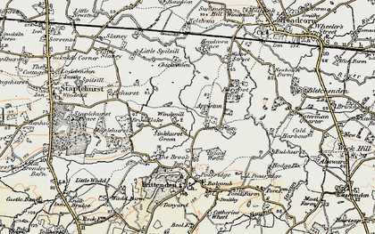 Old map of Broadlake in 1897-1898