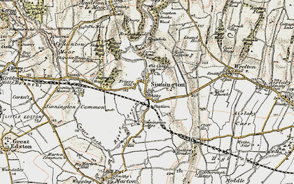Old map of Sinnington in 1903-1904
