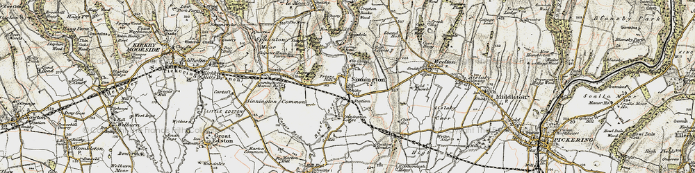 Old map of Sinnington in 1903-1904