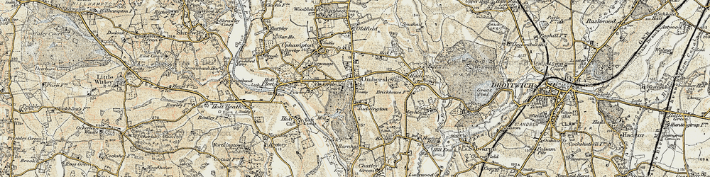 Old map of Sinton in 1899-1902