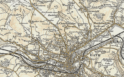 Old map of Sion Hill in 1899