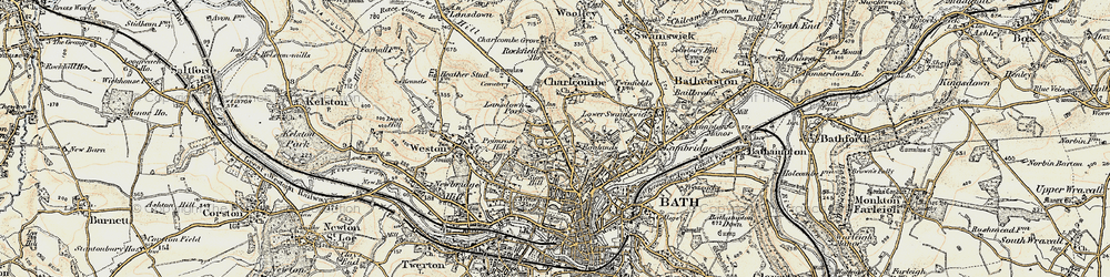 Old map of Sion Hill in 1899