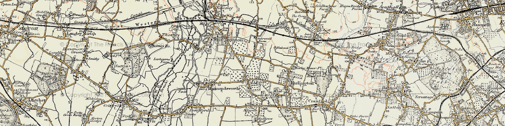 Old map of Sipson in 1897-1909