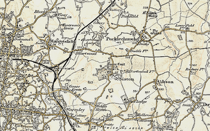 Old map of Siston in 1899