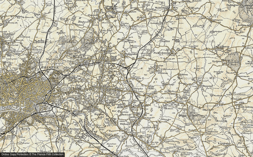 Old Map of Siston Common, 1899 in 1899