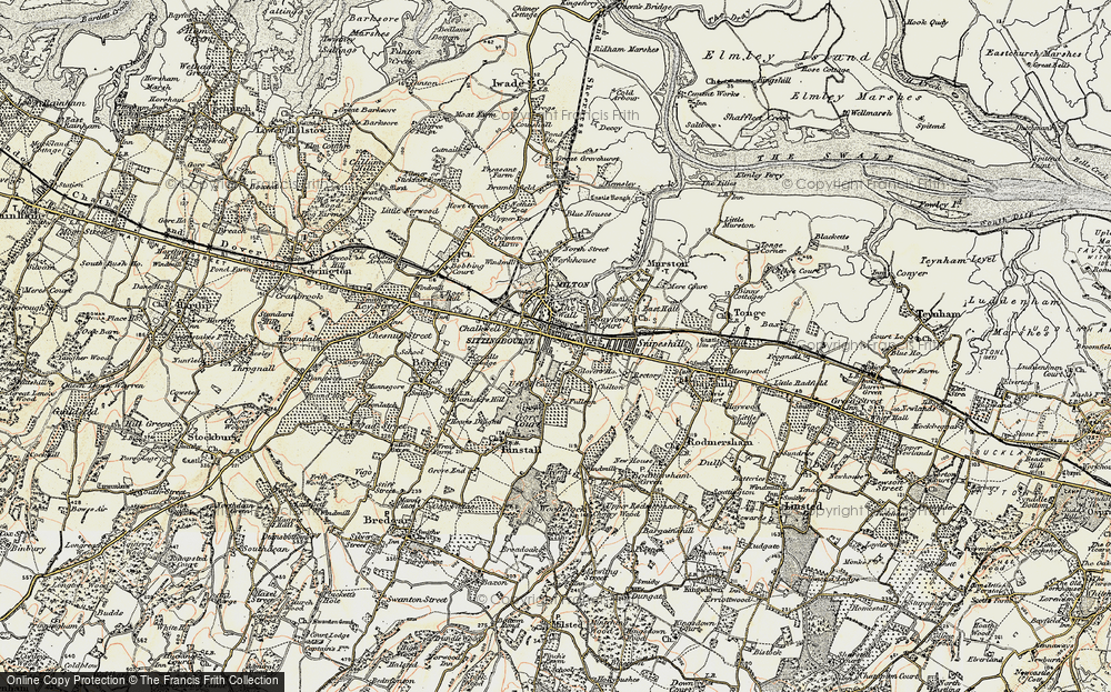 Old Map of Sittingbourne, 1897-1898 in 1897-1898
