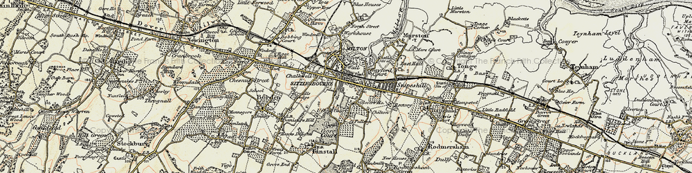 Old map of Sittingbourne in 1897-1898