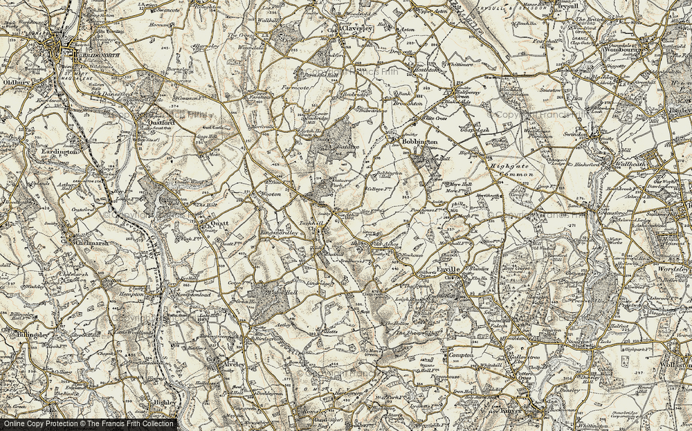 Old Map of Six Ashes, 1902 in 1902