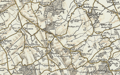 Old map of Six Ashes in 1902