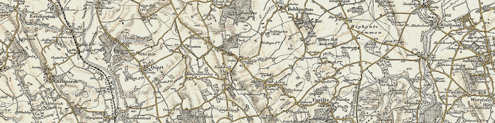 Old map of Six Ashes in 1902