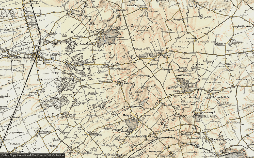 Old Map of Sixhills, 1903 in 1903