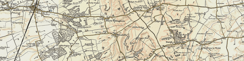 Old map of Sixhills in 1903