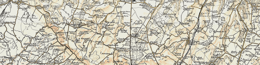 Old map of Sixmile in 1898-1899