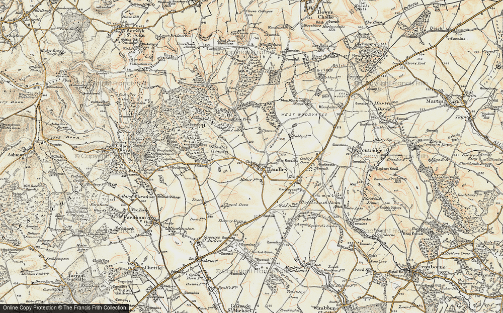 Old Map of Sixpenny Handley, 1897-1909 in 1897-1909