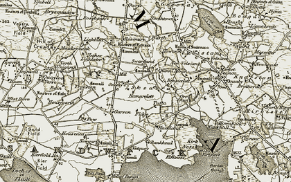 Old map of Skeabrae in 1912