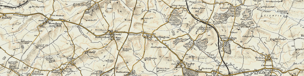 Old map of Skeffington in 1901-1903
