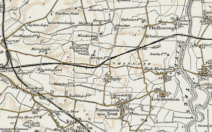 Old map of Woodcoates in 1902-1903