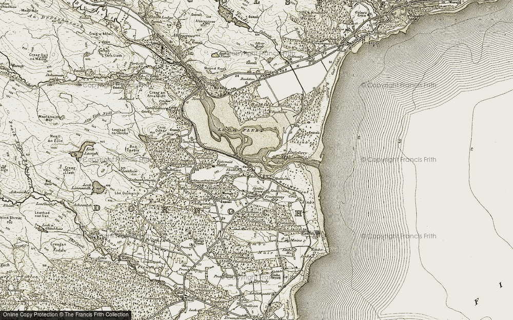 Old Map of Skelbo, 1910-1912 in 1910-1912