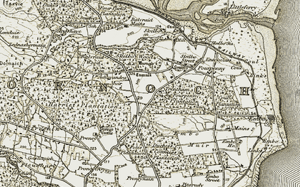 Old map of Trentham in 1911-1912