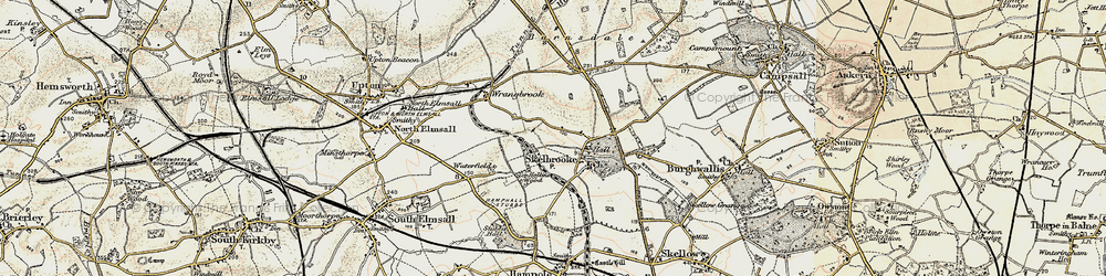 Old map of Barnsdale Bar in 1903